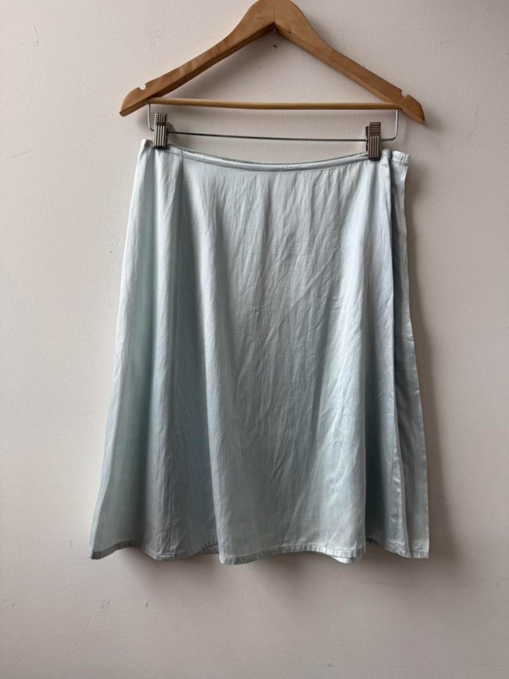 Vintage Zucca 1999/2000 “maiden voyage” light blue satin midi skirt